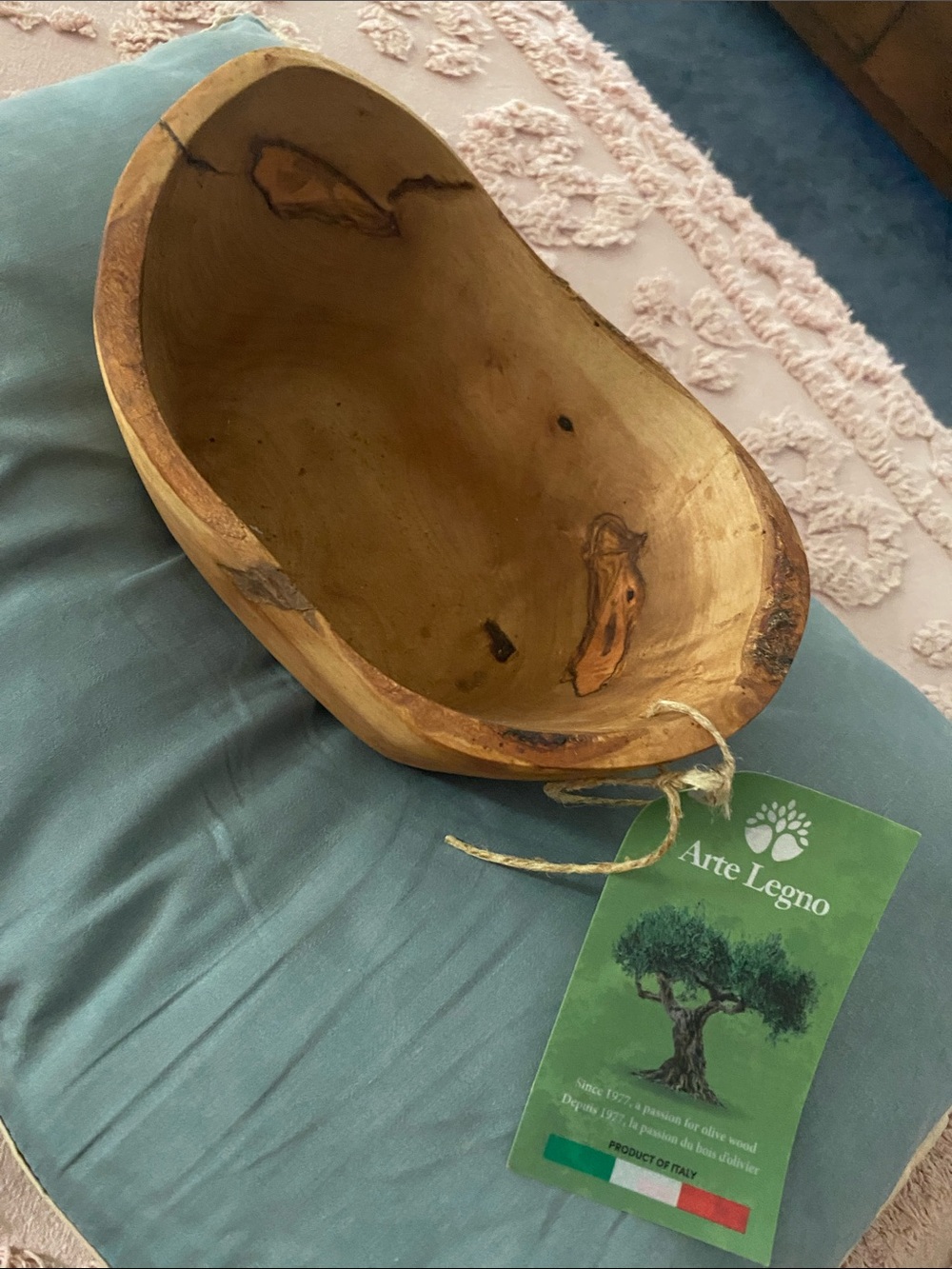 Natural Olive Wood Decorative Bowl - Brown